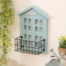 光束多功能客廳壁掛木質色彩收納置物架, 海岸藍