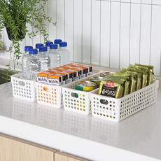 채움리빙 코지 다용도 수납바구니, 화이트, 4개