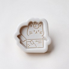 ANGLE THING 橘子盒 貓咪 香氛磚 矽膠模具 2p, 混合顏色