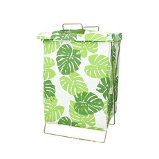 All-high可折疊鐵製洗衣籃 + 蓋子, 25 大葉子, 1個