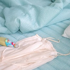 素色泡泡紗夏季薄被, 06薄荷綠