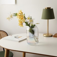 한다발 極光波紋玻璃花瓶 SH2016015-NA, 透明