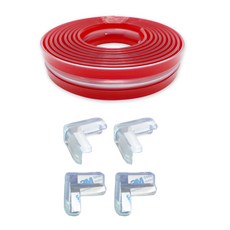 Natural Park PVC L型桌角防撞條 10mm*2m+桌角防撞護角 4入, 透明, 1組