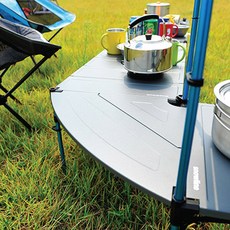 스노우라인 큐브 코너 플레이트 캠핑 테이블, 블랙