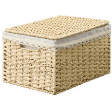 Peace Freedom高級室內藤編收納整理箱 中, 單一顏色, 1個