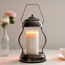 the Sweet 加熱式燭燈+蠟燭 L號+燈泡組 2入, 黑鎳（暖色）