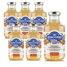 BONGIOMO Organic Modena Balsamic Vinegar Apple Cider Vinegar Drink Orange, 500毫升, 6個