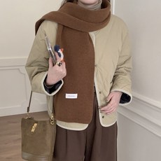 소리달 타먼 도톰 무지 미니멀 니트 목도리