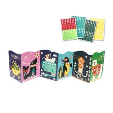 도형 모자이크 스티커북 바다 동물 MDS002, 블루마토