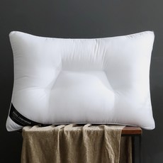 atonalo Black Label飯店式防塵超細纖維護脊枕芯, 白色, 1個