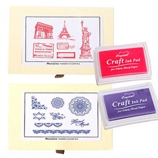 RETRO 時光旅行 DIY 印章系列 B款, 1套, 隨機出貨