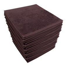 松月深色抹布 30 毛巾棕色, 50個