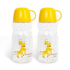 MY STYLE 長頸鹿印花水杯蓋水壺, 黃色, 500ml
