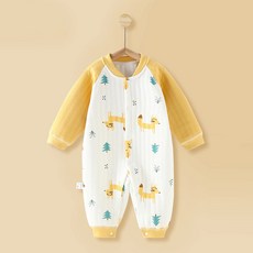 Bebeniz 嬰幼兒全開扣可愛圖案圓領連身衣