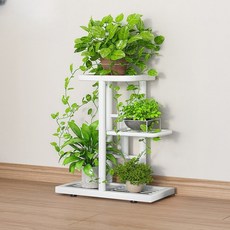 Forestin 北歐立式花盆架, 白色, 3段