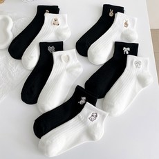 Wodemi 女性可愛刺繡時尚踝襪 10雙組 M1002