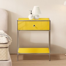 윌로우 저스틴 협탁 605 x 685 mm 방문설치, 옐로우, 1개