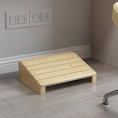 에나수 사무용 편안한 원목 발받침대 소, 브라운