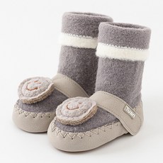 MK Baby Smile Flower 粉色襪子學步鞋