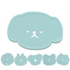 ade.l 動物造型矽膠杯墊 6入組, 薄荷