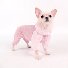 DING DONG PET 寵物雙色網眼防蟲連身衣, 1個, 灰粉色