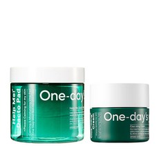 One-day's you 毛孔調理清潔棉片 60入+舒緩面霜 50ml, 1組