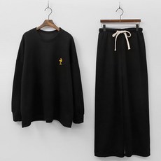 BORIMOM 史努比圖案大碼孕婦裝上衣+褲子 WB163