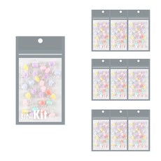 Uniart Tini-beads 粉彩兔子霧面 19號, 混合色, 10個