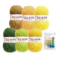 yarna 고흐 수세미 80g x 6p + 도안 B 명화컨셉 세트, 1세트, 2 해바라기