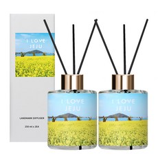 平面香水地標擴散器 250m x 2p + 纖維棒 10p 套裝, 我愛濟州, 1套