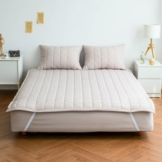 Inyx 固定鬆緊帶絎縫防蟎舒適薄墊, 淺褐色