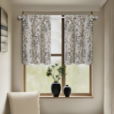 Exter 亮麗小型窗戶廚房穿桿式短窗簾, 2