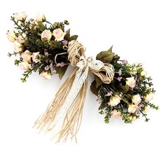 Garden in the City 迷你乾燥玫瑰花環, 粉紅色