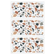아티홈 대리석 여러 빛깔 벽 스티커 3p, 브라운