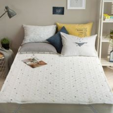 PRIELLE 晚安系列 平單式刺繡純棉絎縫防水保潔墊, 白色