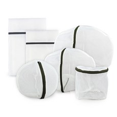 雙層洗衣網 內衣+方形 M號+圓形 M號+方形 L號+圓形 L號, 1套