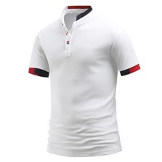 DAKUANG 男款拼色立領短袖T恤 C04E3_tp1968