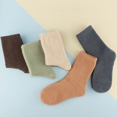 SAESILRO 兒童用保暖冬季睡眠長筒襪5雙組