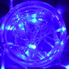 PARTYHAE LED電池 透明線 30燈, 深藍色, 3個