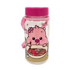 LILFANT 淘氣小企鵝露比圖案背帶水壺, 粉色, 350ml