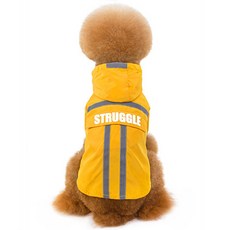 MING Z 강아지 고양이 야광 안전 자켓, 옐로우, 1개