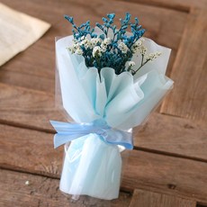 센트바스켓 납골당 미니 프리저브드 꽃다발, 미스티 블루