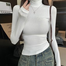 어썸풀 여성용 레이판 터틀넥 티셔츠 A24WT093025