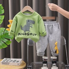 Bebeniz 大恐龍男童大學T + 鬆緊帶長褲套裝
