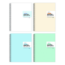 misoro 6000 活頁透明文件夾 2296 4件組, 白色 + 黃色 + 藍色 + 薄荷綠色, 1套