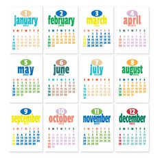 Monolike 2022復古海報日曆 A3 12種組, 混色, 1SET_EN