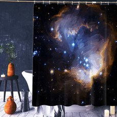 Karis 風景畫風格設計浴室浴簾 A03 120 x 180 cm, 1個