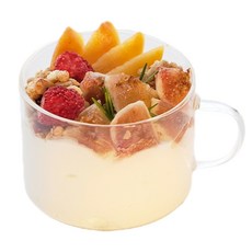 優格耐熱馬克杯點心碗, 白色, 1個