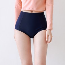 HERRINGBONE apparel 女款長版高腰內褲式海灘褲 AG317, 海軍藍