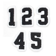 燙印式字母數字貼布 1 + 2 + 3 + 4 + 5 套組, 1套, 黑色